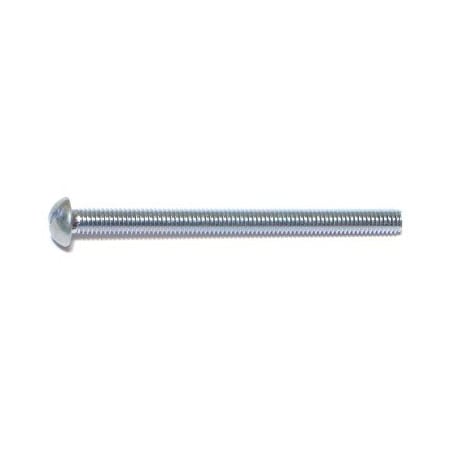 Midwest Fastener #10-32 x 2-1/2 in Slotted Round Machine Screw, Zinc Plated Steel, 20 PK 68281